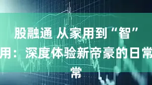 股融通 从家用到“智”用：深度体验新帝豪的日常